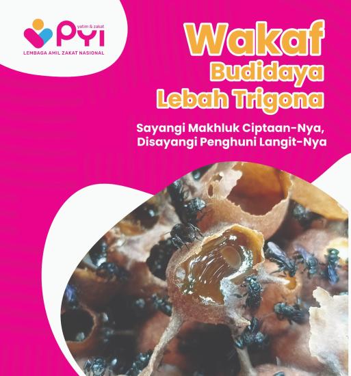 Banner program Wakaf Budidaya Lebah Trigona