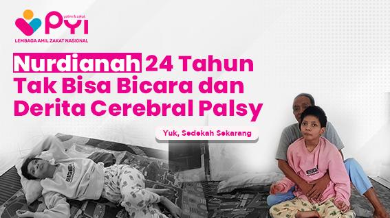 Banner program Bantu Nurdianah, Penyandang Tuna Rungu dan Cerebral Palsy