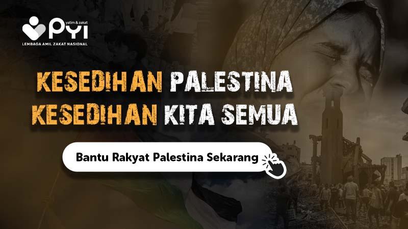 Banner program Bantuan Pangan dan Air Bersih Untuk Palestina