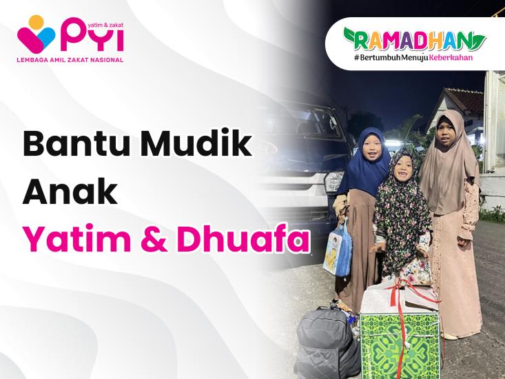 Banner program Bantu Anak Yatim Pulang Ke Kampung Halaman