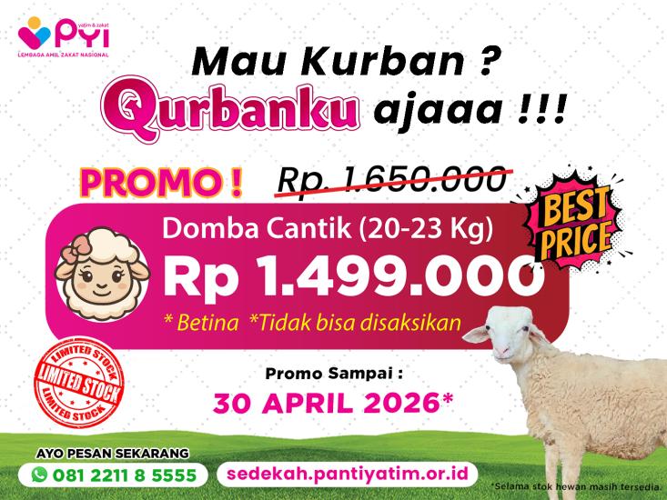 Banner program Qurban Domba Paket Cantik 2026