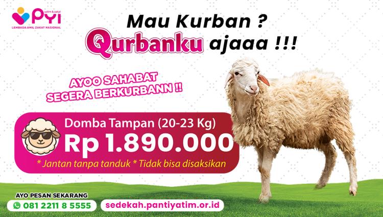 Gambar banner Qurban Tampan Satu Domba Ribuan Senyum Anak Yatim