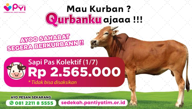 Banner program Qurban Sapi Paket Pas Gotong Royong