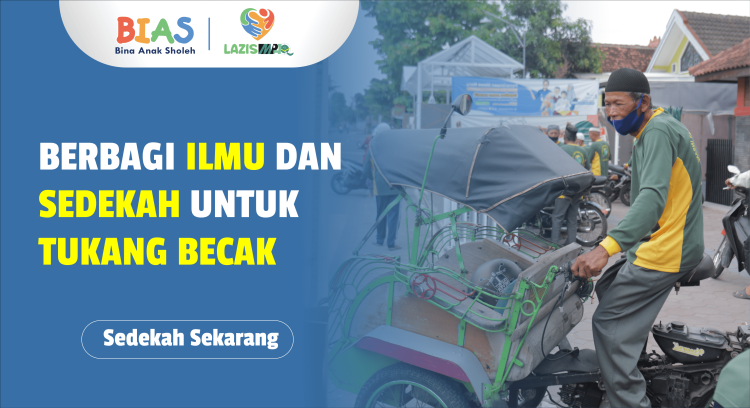 Banner program Sedekah untuk Tukang Becak
