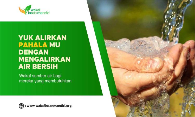 Banner program Yuk alirkan pahala mu dengan mengalirkan air bersih.
