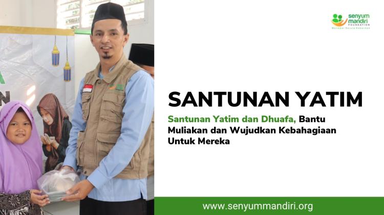 Banner program Santunan Yatim dan Dhuafa, Bersama Kita Rankul Mereka Untuk Menggapai Cita-cita