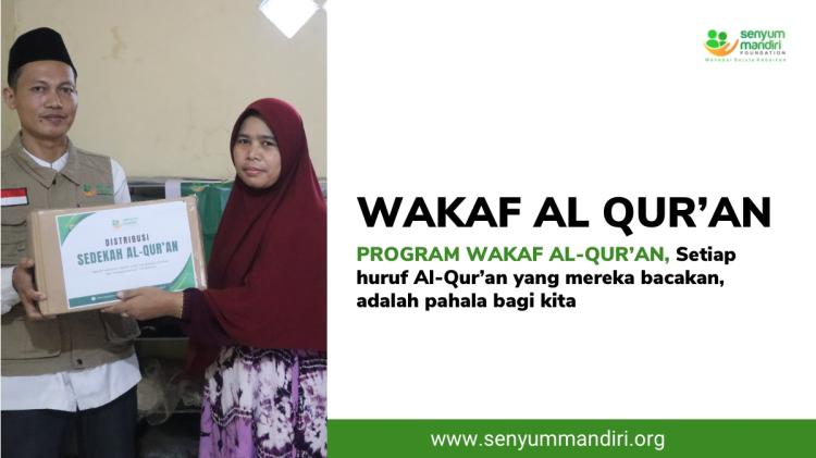 Banner program Raih Pahala Jariyah Sekarang-Gerakan Sejuta Wakaf Al-Quran Untuk Ponpes TPQ dan Masjid di Pelosok. 