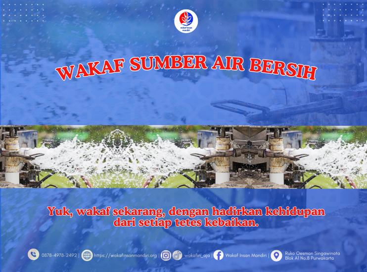 Banner program Yuk alirkan pahala mu dengan mengalirkan air bersih.