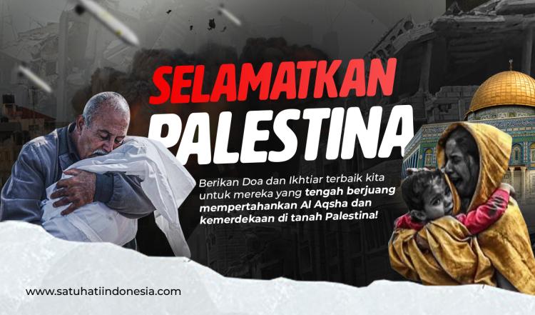 Gambar banner Bantu Selamatkan Palestina