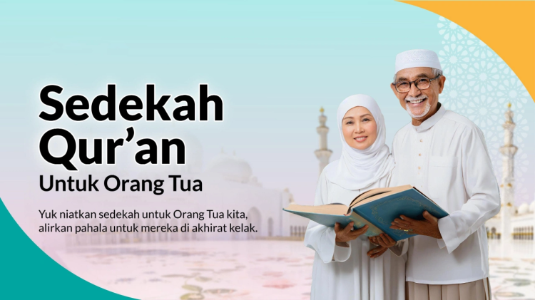 Gambar banner Sedekah Quran untuk Orang Tua