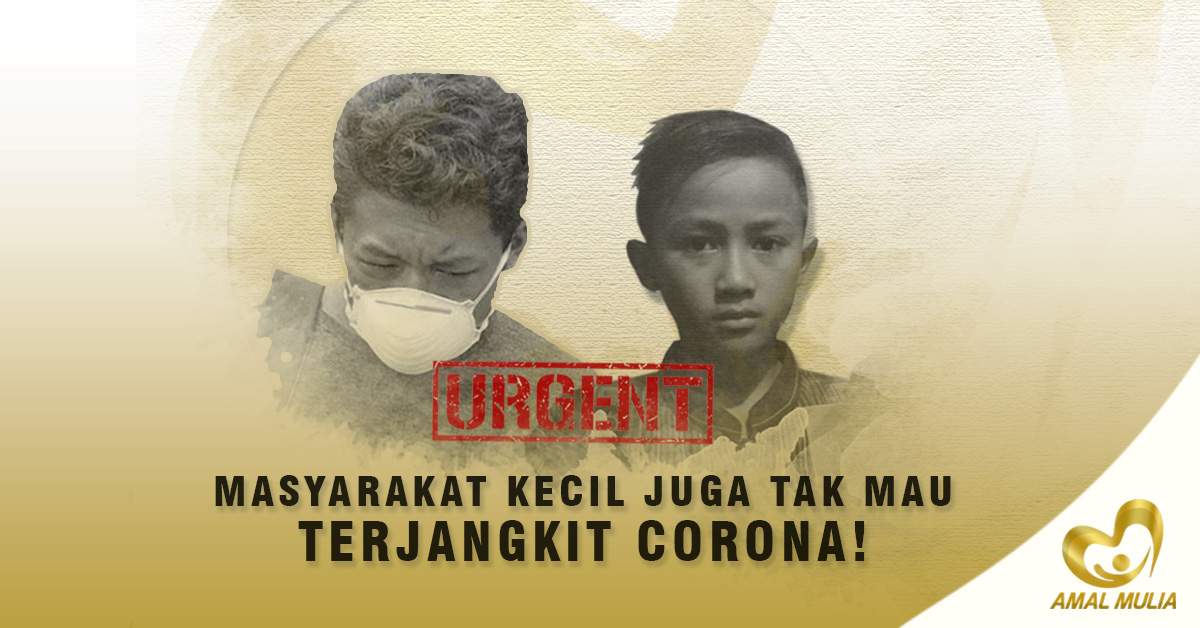 Banner program Urgent Masyarakat Kecil Butuh Bantuan Antisipasi Virus Corona