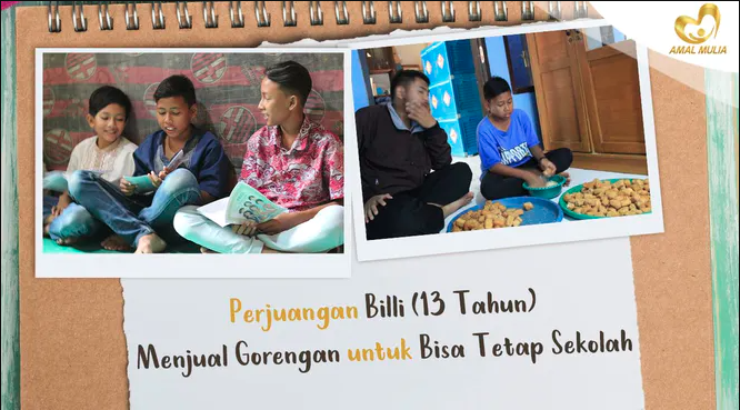 Banner program Selamatkan Anak Yatim Dhuafa dari Putus Sekolah