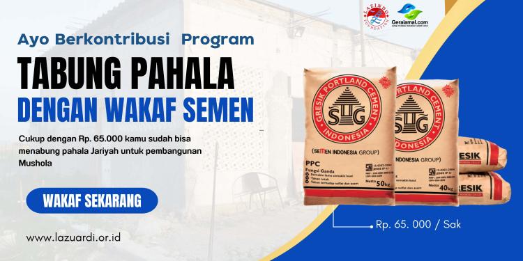 Gambar banner Yuk Tabung Pahala Jariyah, Dengan Wakaf Semen