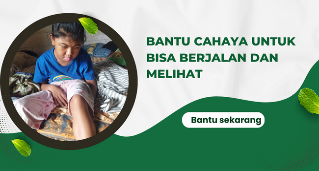 Gambar banner Bantu Cahaya untuk bisa berjalan dan melihat