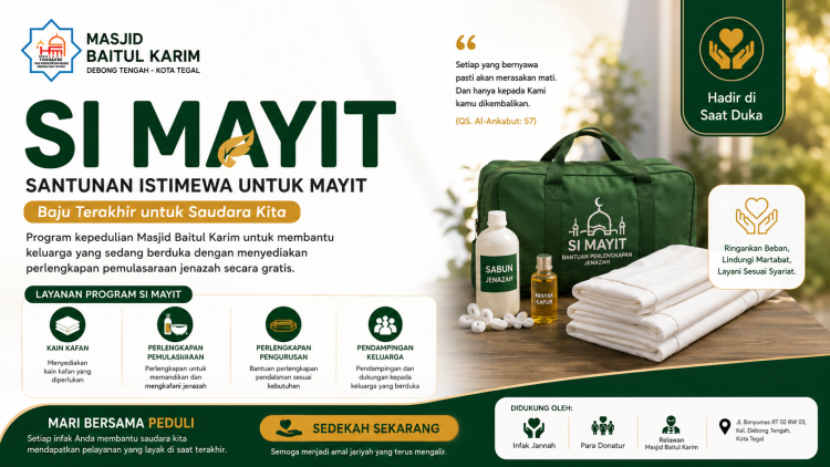Gambar banner Kelak, Ini Pakaian Terakhir yang Kita Kenakan. Bantu Siapkan yang Terbaik untuk Saudara Kita