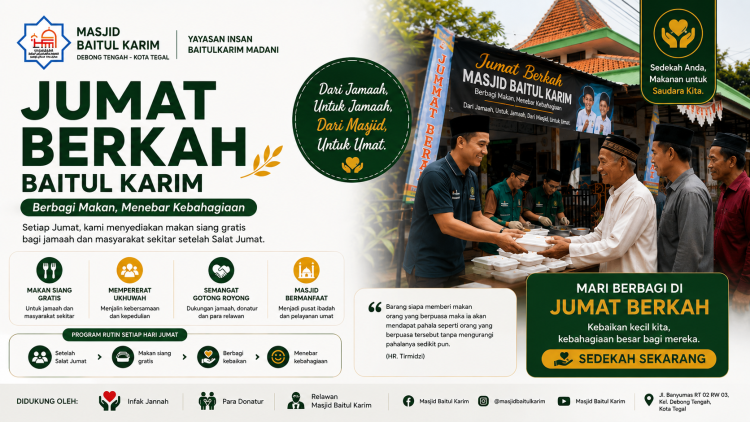 Gambar banner Senyum Bahagia Mereka di Hari Jumat Dimulai dari Berbagi Makanan yang Kita Berikan Hari Ini