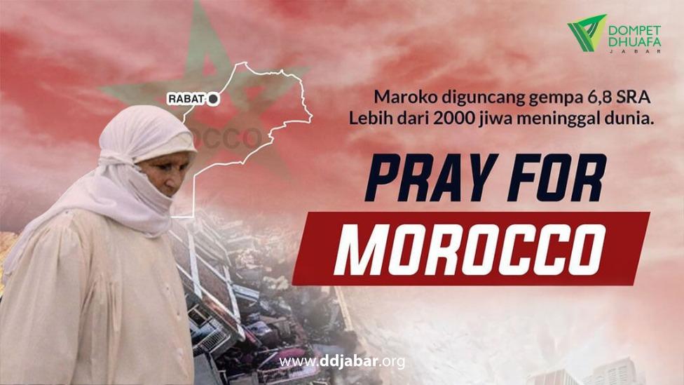 Banner program Bantu Segera, Saudara Kita Yang Terdampak Gempa Maroko
