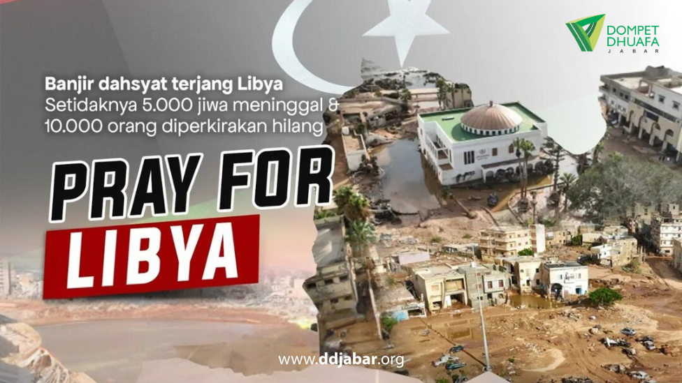 Banner program Solidaritas Untuk Saudara Kita di Libya