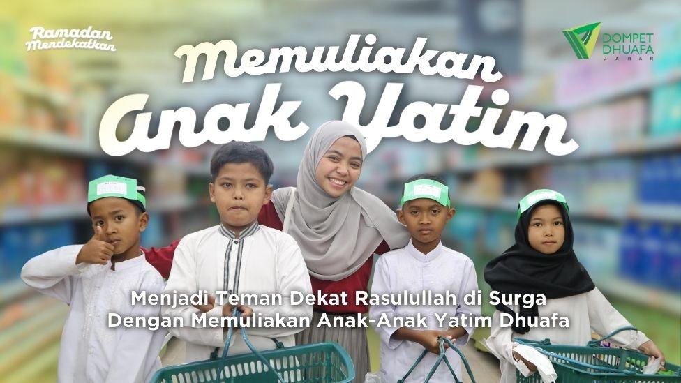 Banner program Raih Tempat Tertinggi Dekat Rasulullah di Surga Dengan Sedekah Yatim