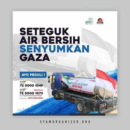 Gambar banner Seteguk Air Bersih Senyumkan Gaza Gambar banner Seteguk Air Bersih Senyumkan Gaza