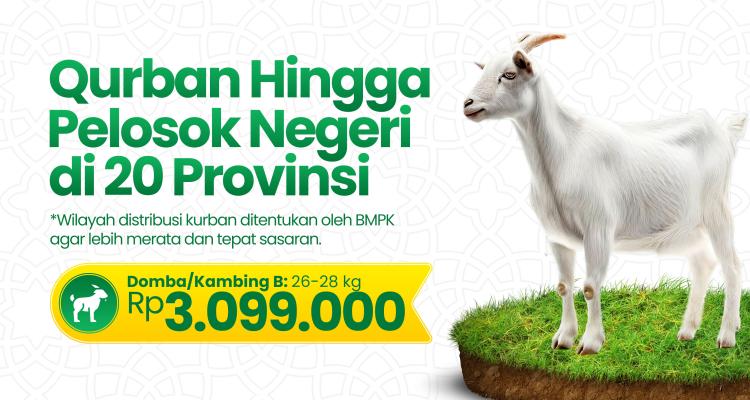 Banner program Qurban Village - Nasional - Domba-Kambing B 26-28kg