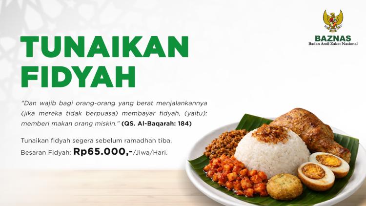 Banner program Tunaikan Fidyah