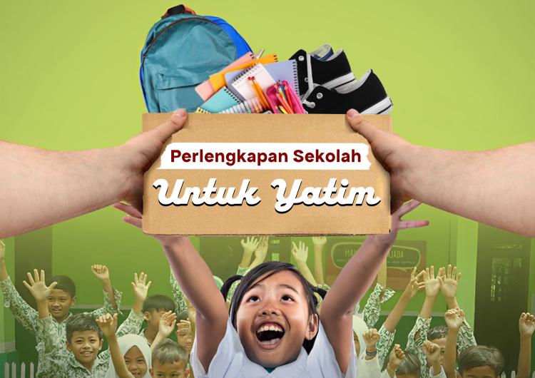 Banner program SEDEKAH PERLENGKAPAN SEKOLAH UNTUK YATIM