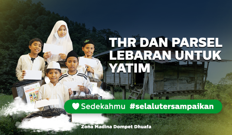 Banner program Sedekah Parsel Dan THR Lebaran Untuk Yatim