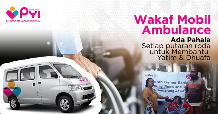 Banner program Wakaf Mobil Ambulance