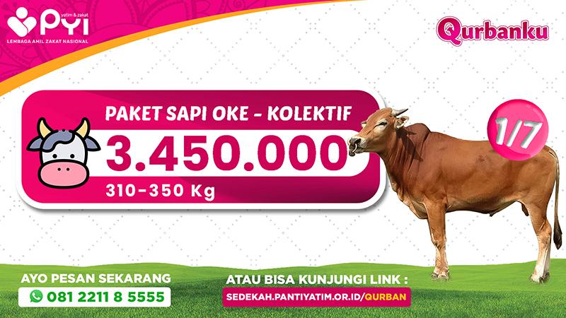 Banner program Qurban Sapi Paket Oke Gotong-royong