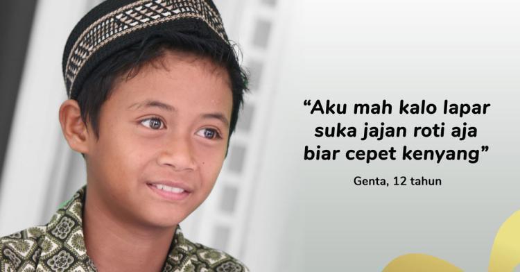 Banner program Bantu Cukupi Nutrisi Yatim dengan makanbergizi