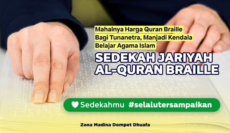 Gambar banner SEDEKAH AL-QURAN BRAILLE UNTUK TUNANETRA PENGHAFAL AL-QURAN