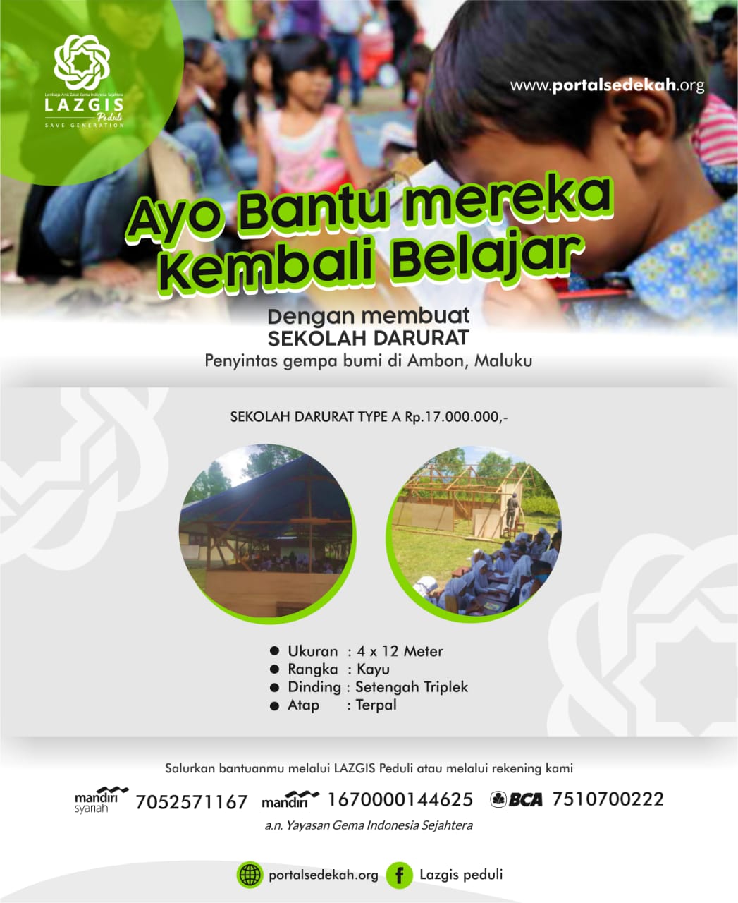 Gambar banner Sekolah Darurat Maluku