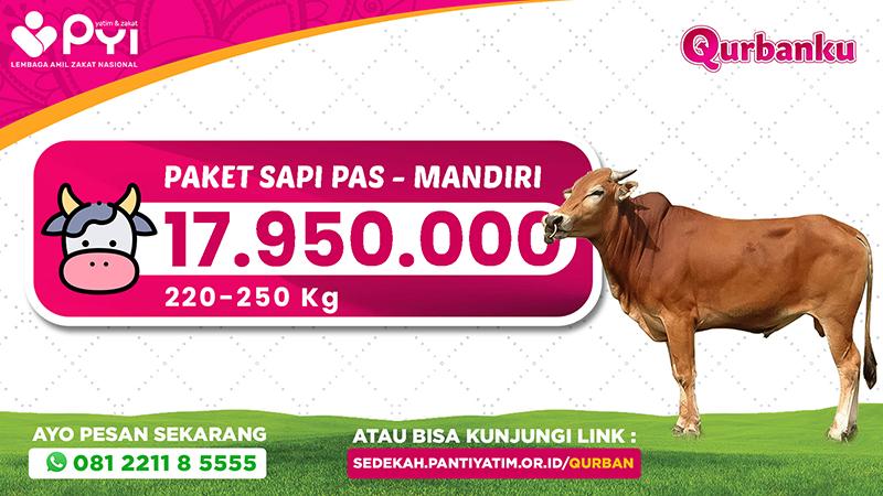Banner program Qurban Sapi Paket Pas Mandiri