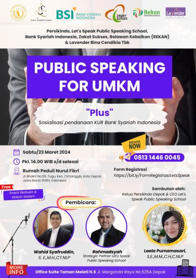 Banner Info Terbaru Public Speaking for UMKM Invitation Seminar