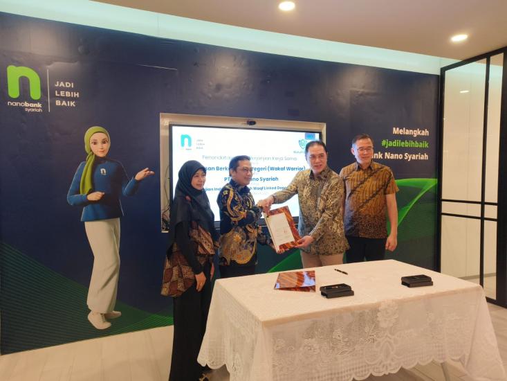 Banner Info Terbaru Wakaf Warrior dan PT. Bank Nano Syariah Tandatangani Perjanjian Induk Produk CWLD