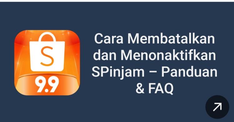 Banner Info Terbaru Trik Cara Pembatalan Pinjaman Spinjam Shopee 