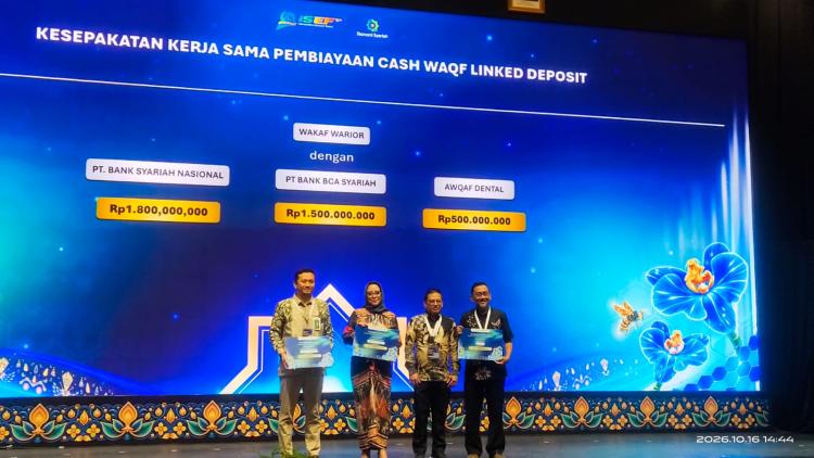 Banner Info Terbaru Wakaf Warrior Gandeng 3 Bank Syariah dan AWQAF Dental, Perkuat Ekosistem Wakaf Produktif di ISEF 2026
